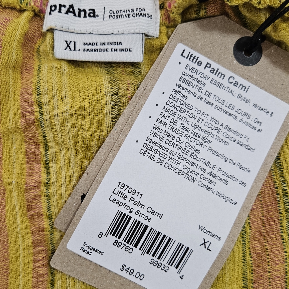 NWT Prana Little Palm Cami Soze XL - Picture 6 of 10